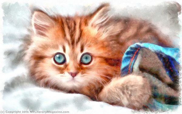 Cute Kitten Painting WaterColor