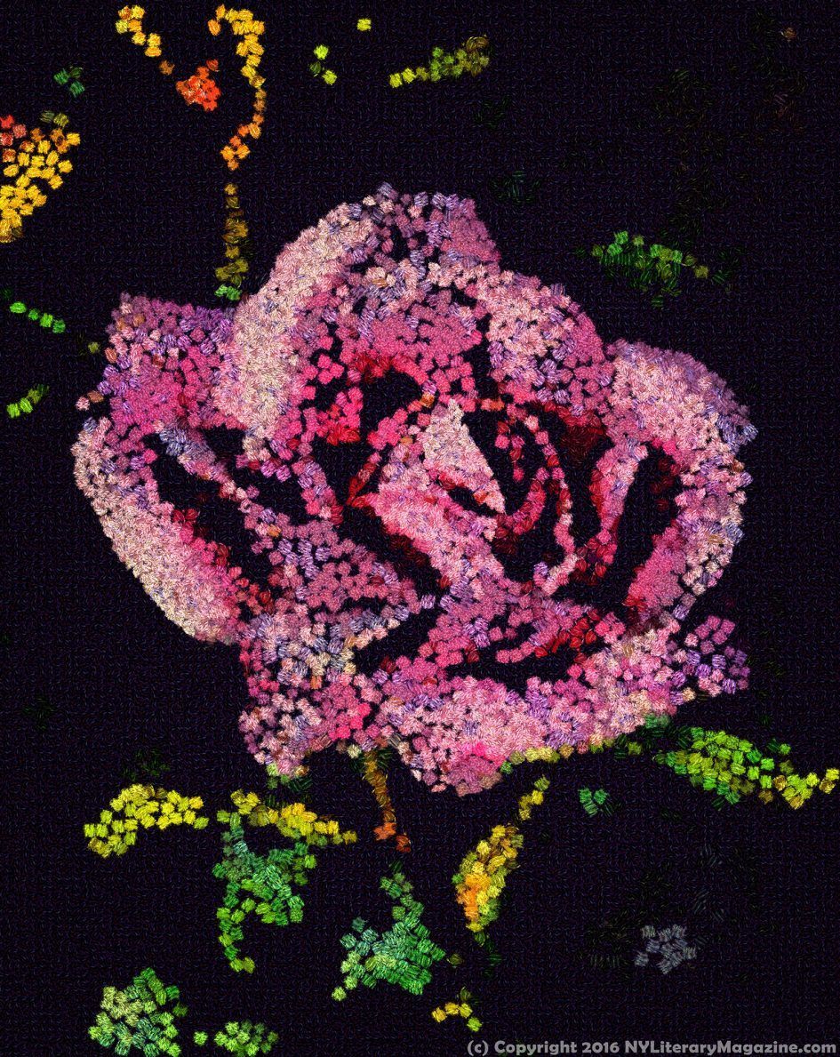 Wild Rose Abstract Art by NY Literary Magazine