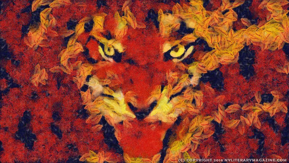Flaming Tiger Painting